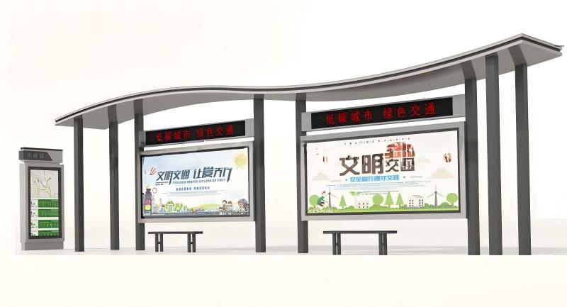 安徽省12米候车亭生产完成并装车发货