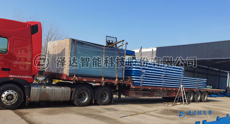 天空蓝候车亭生产完成，即刻发往湖北省(图4)