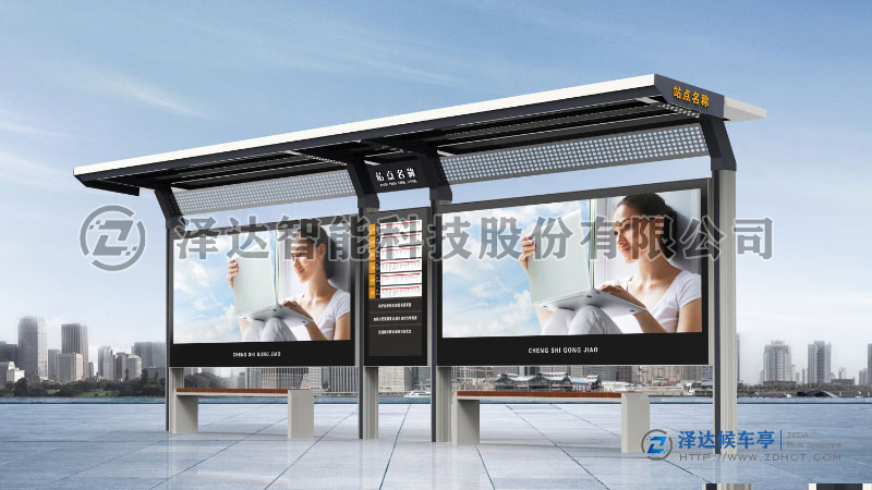 江苏省的徽派色候车亭已安装完成，为市民出行提高便利(图1)